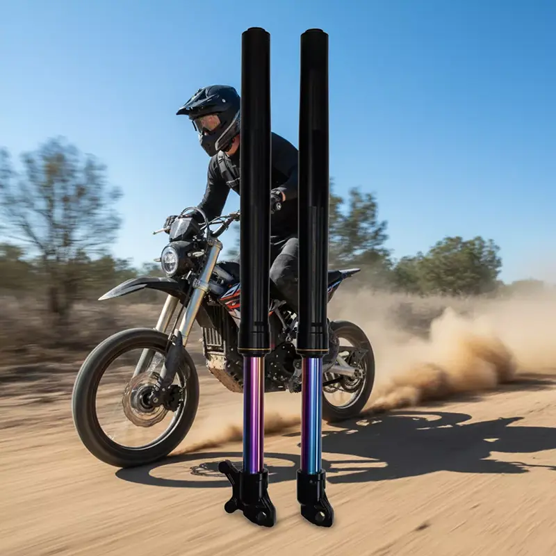 इंद्रधनुष्य कलर कस्टम इनव्हर्टेड फ्रंट फोर्क मोटरसायकल शॉक शोषक